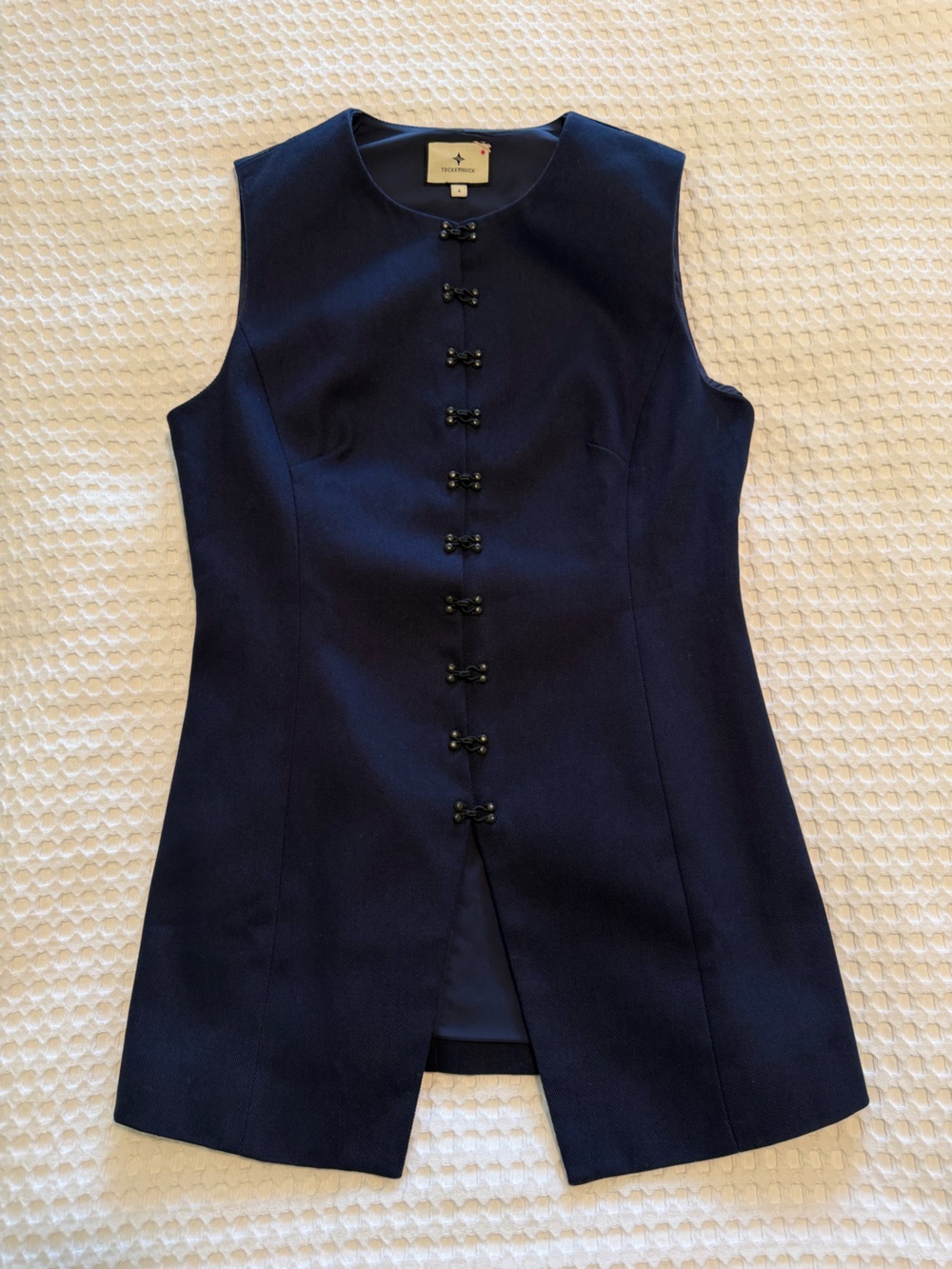 Tuckernuck Cotton Twill Duke Top Navy Size 6 - Picture 5 of 12